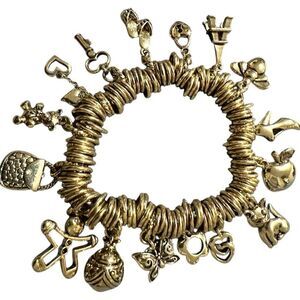 Stretch Charm Bracelet - Elegant & Unique Design Gold Charm Bracelet